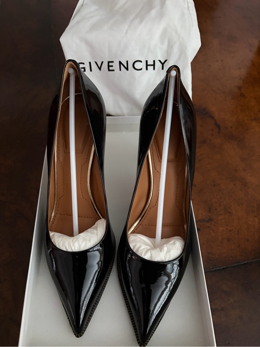 Givenchy Black Patent heels size 8
